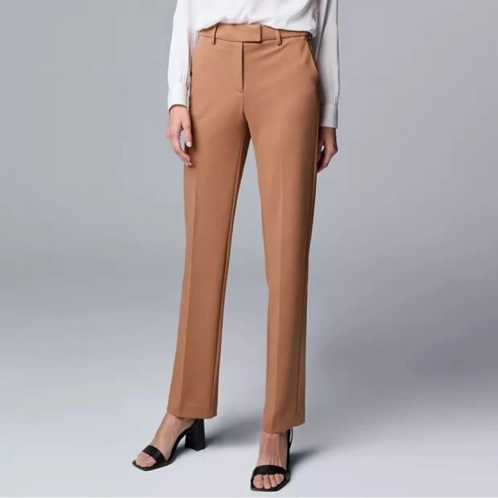 Simply Very Wang Slim Straight Tan Work Pants Size‎ 14